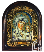 Образ Казанской Божией Матери на синем
